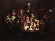 Joseph Wright The Experiment with the Aipump (mk22) USA oil painting artist